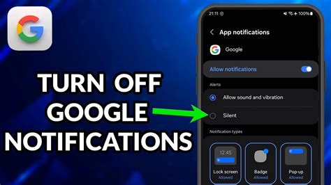 how to turn off google notifications